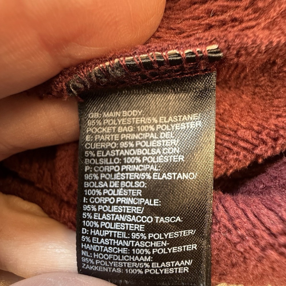 The‎ North Face Women's Agave Full Zip Jacket Burgundy Sequoia Red Size Large - Picture 8 of 11
